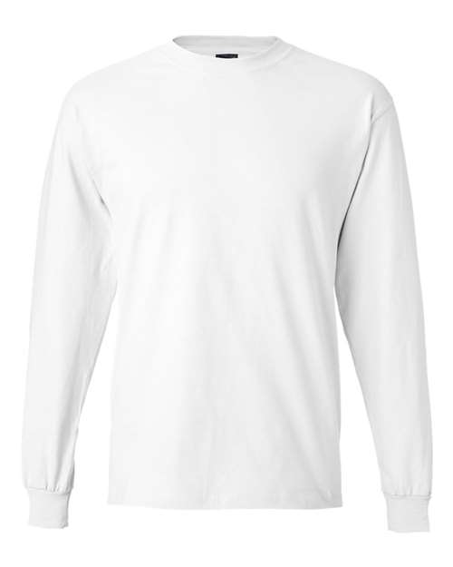 Hanes Beefy-T Men`s Long-Sleeve Plain T-Shirt 5186 UK STOCK! 