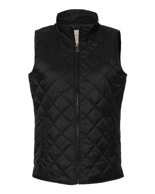 Weatherproof W207359 Women's Vintage Diamond Quilted Vest - Black 2XL