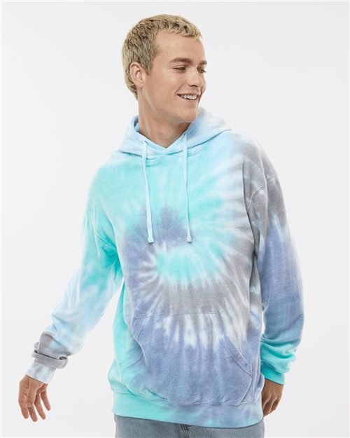 Independent Trading PRM4500TD Unisex Midweight Tie-Dyed Hooded