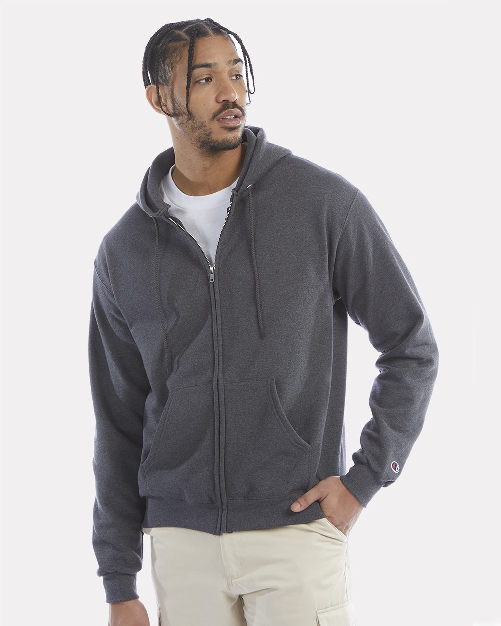 Powerblend® Full-Zip Hooded Hooded Sweatshirt - Champion S800 | Clothing Shop