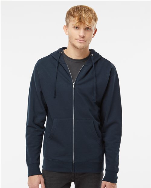 Midweight Full-Zip Hooded Sweatshirt - Independent Trading Co. SS4500Z ...
