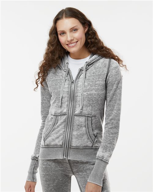 Women's Zen Fleece Full-Zip Hooded Sweatshirt - J. America 8913 ...