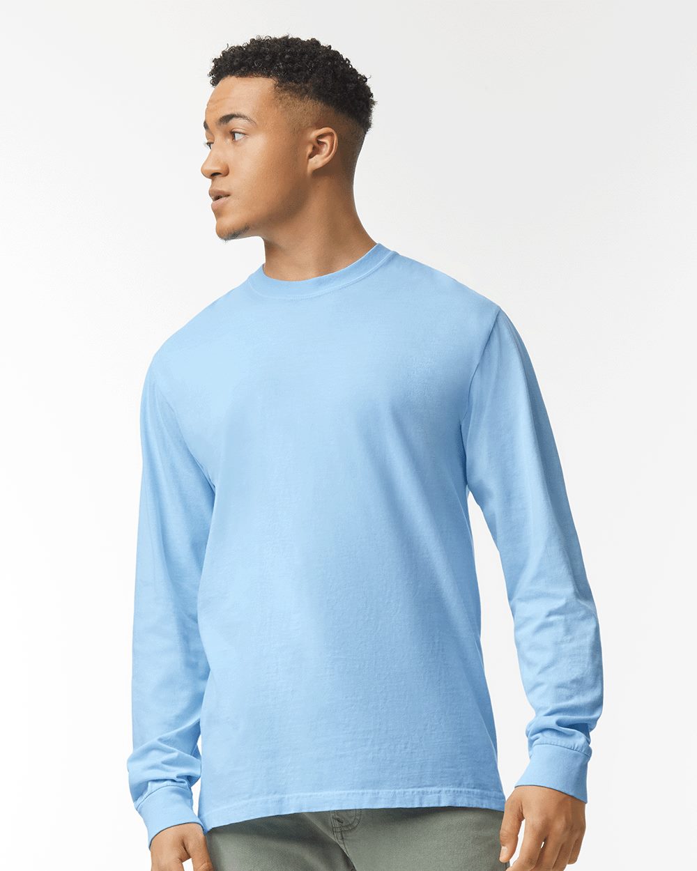 Garment-Dyed Heavyweight Long Sleeve T-Shirt - Comfort 6014 | Clothing Online
