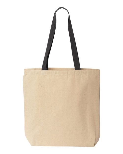 Natural Tote with Contrast-Color Handles - Liberty Bags 8868 | Clothing ...