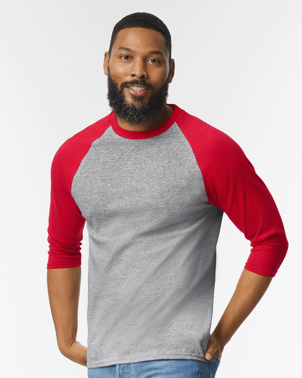Gildan 5700 - Heavy Cotton™ Raglan Three-Quarter Sleeve T-Shirt