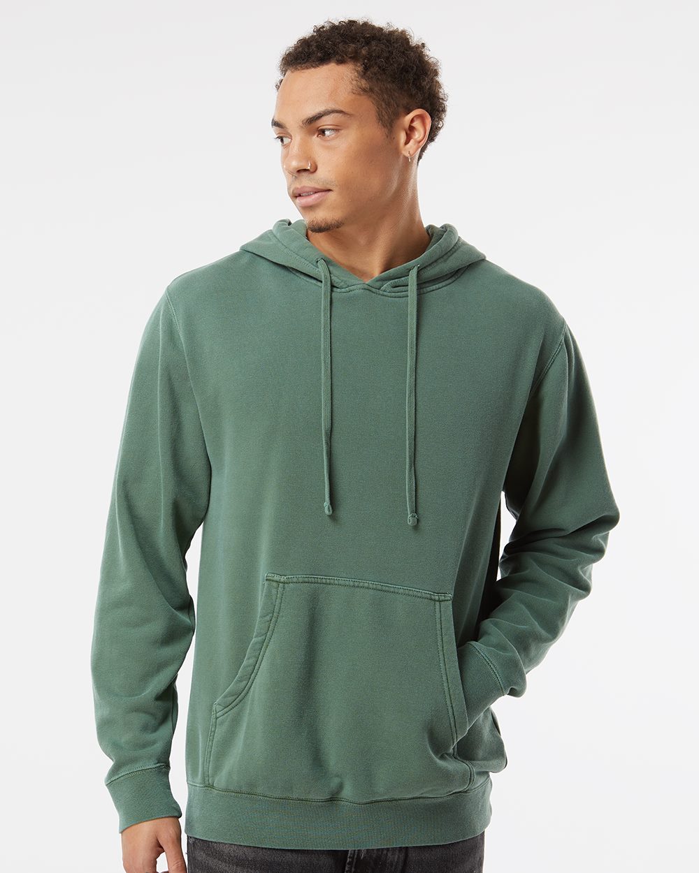 Midweight Pigment-Dyed Hooded Sweatshirt - Independent Trading Co. PRM4500
