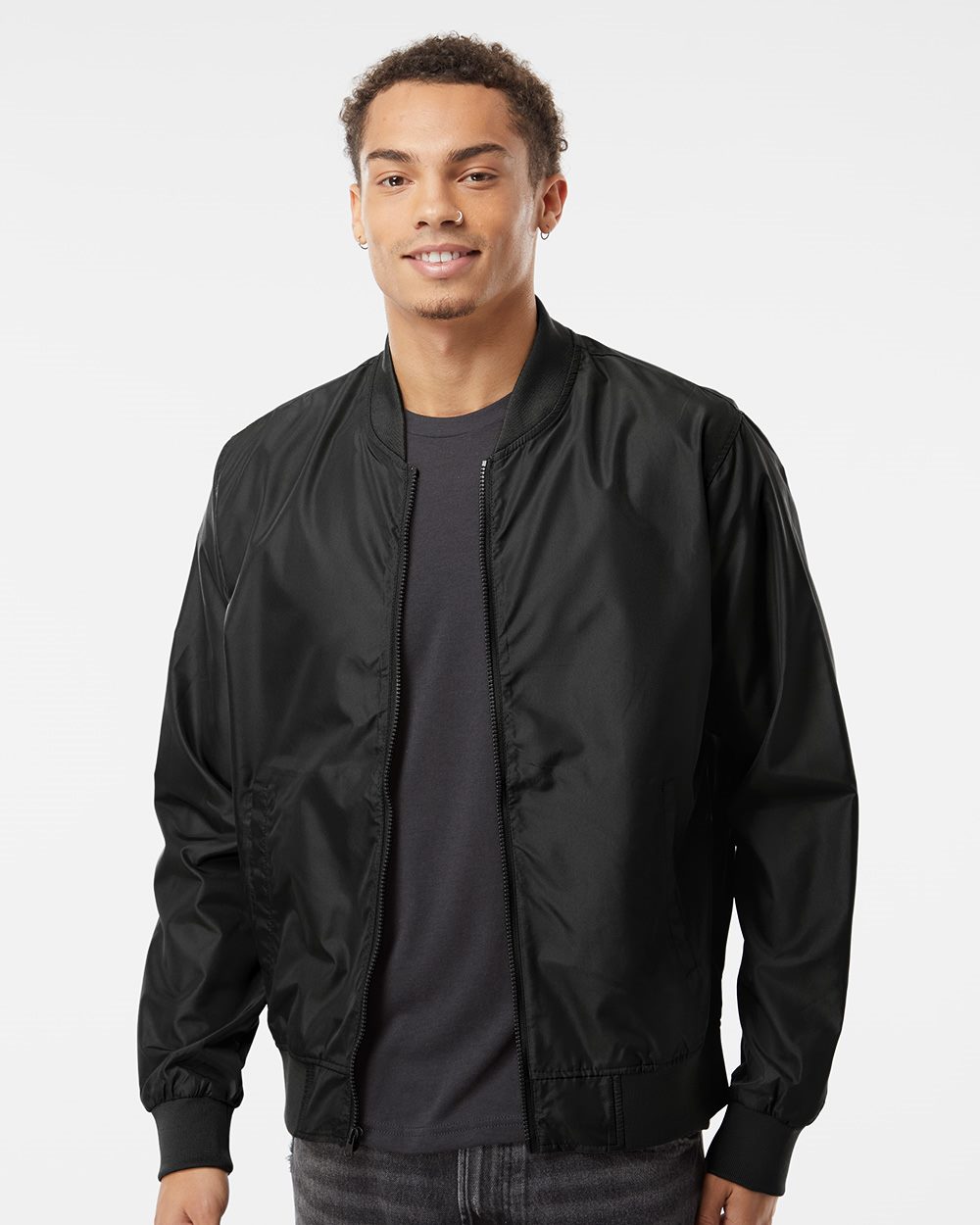 Independent Trading Co. EXP54LWP Lightweight Windbreaker Pullover Jacket - Black - L