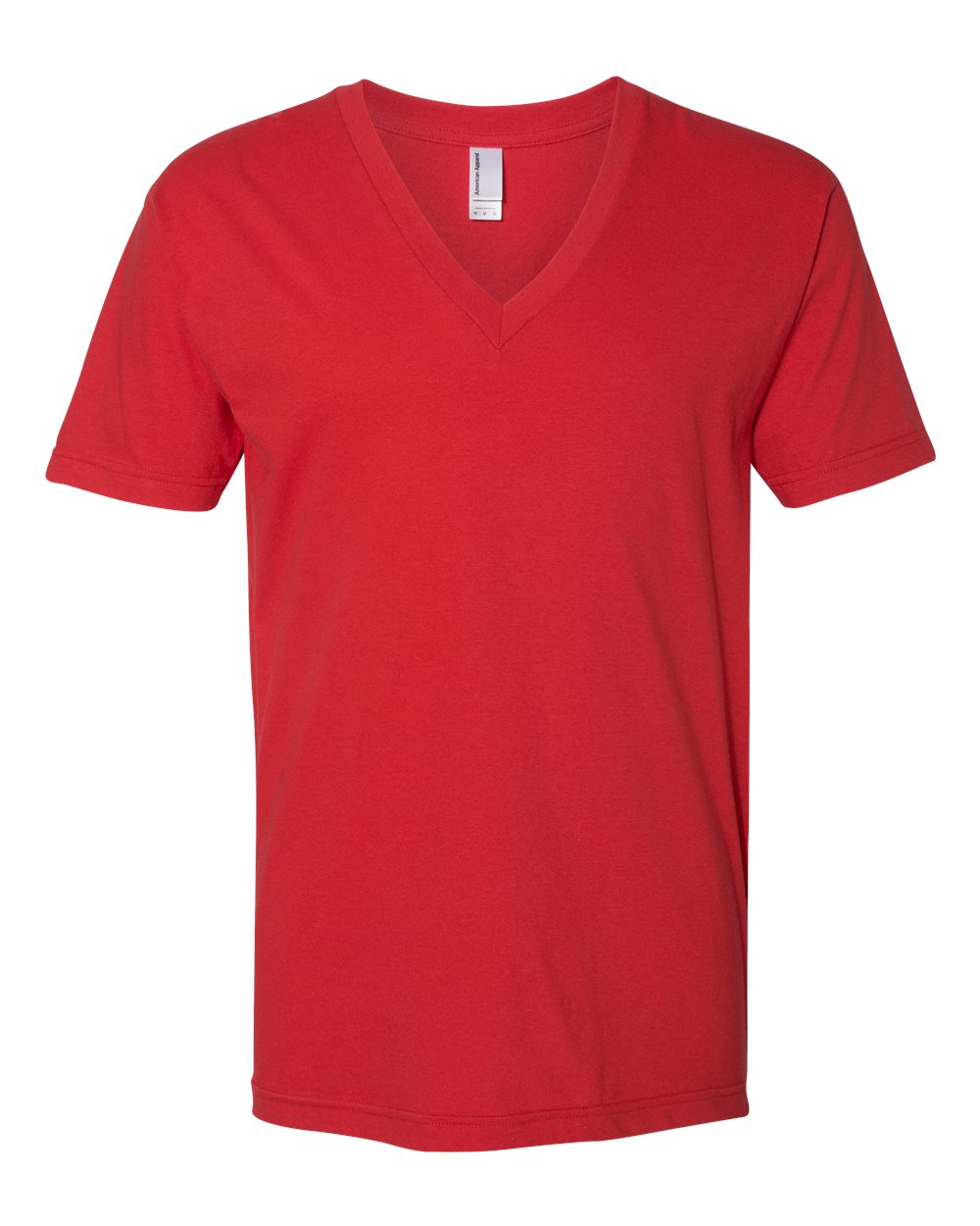 American Apparel - Fine Jersey V-Neck Tee - 2456W - Red - Small