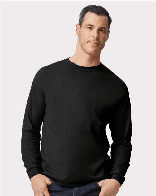 Gildan Heavy Cotton Raglan Three-Quarter Sleeve T-Shirt - 5700 - Sport Grey/ Black - 3XL by Clothing Shop Online
